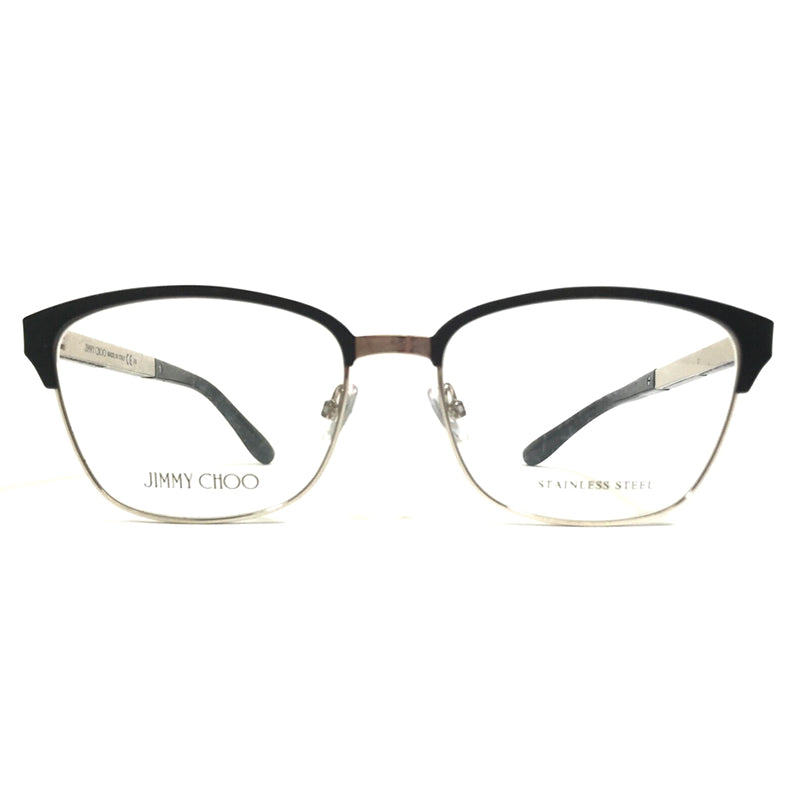 Jimmy Choo Eyeglasses Rectangle Full Rim, Matte Black Frame and Clear Demo Lenses Lens JC192000300