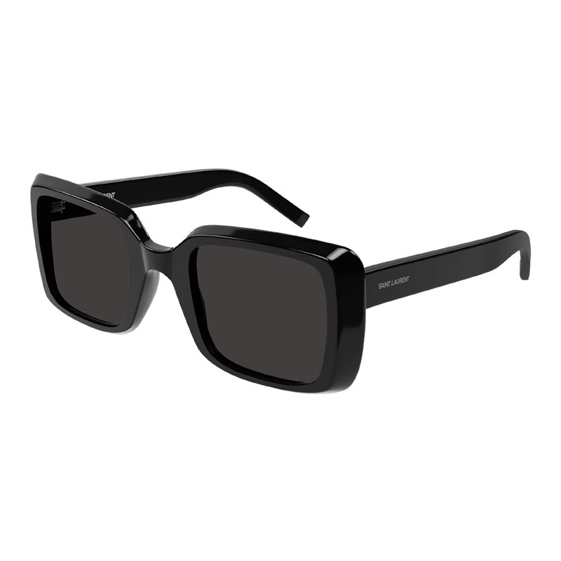 Saint Laurent Sunglasses Square Full Rim, Black Frame and Black Lens SL497001