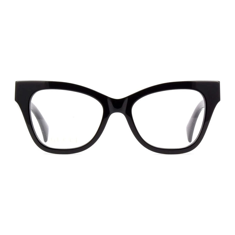 Gucci Eyeglasses Cat Eye Full Rim, Black Frame and Clear Demo Lenses Lens GG1133O001