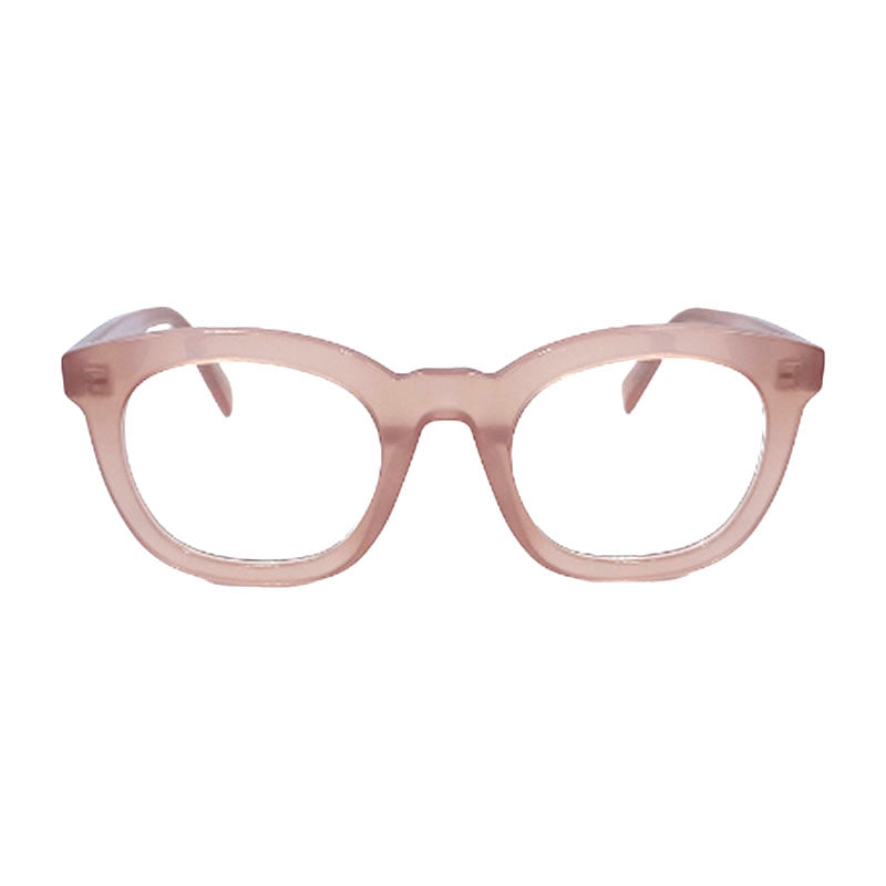 Celine Eyeglasses Square Full Rim, Matte Peach Frame and Clear Demo Lenses Lens CL5004IN074