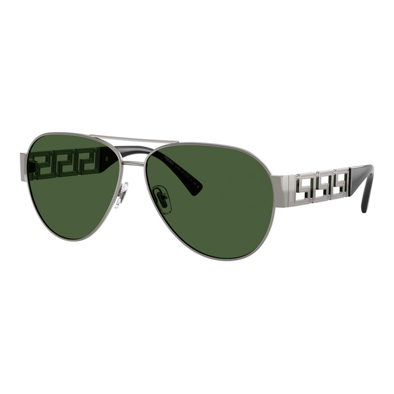 Versace Sunglasses Aviator Full Rim, Gunmetal Frame and Dark Green Lens VE2289100071