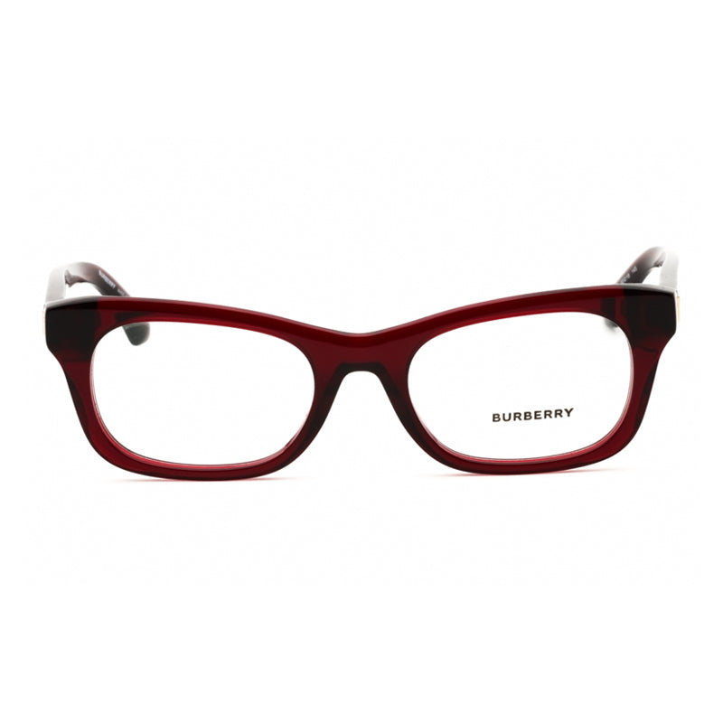 Burberry Eyeglasses Rectangle Full Rim, Bordeaux Frame and Clear Demo Lenses Lens BE24224128