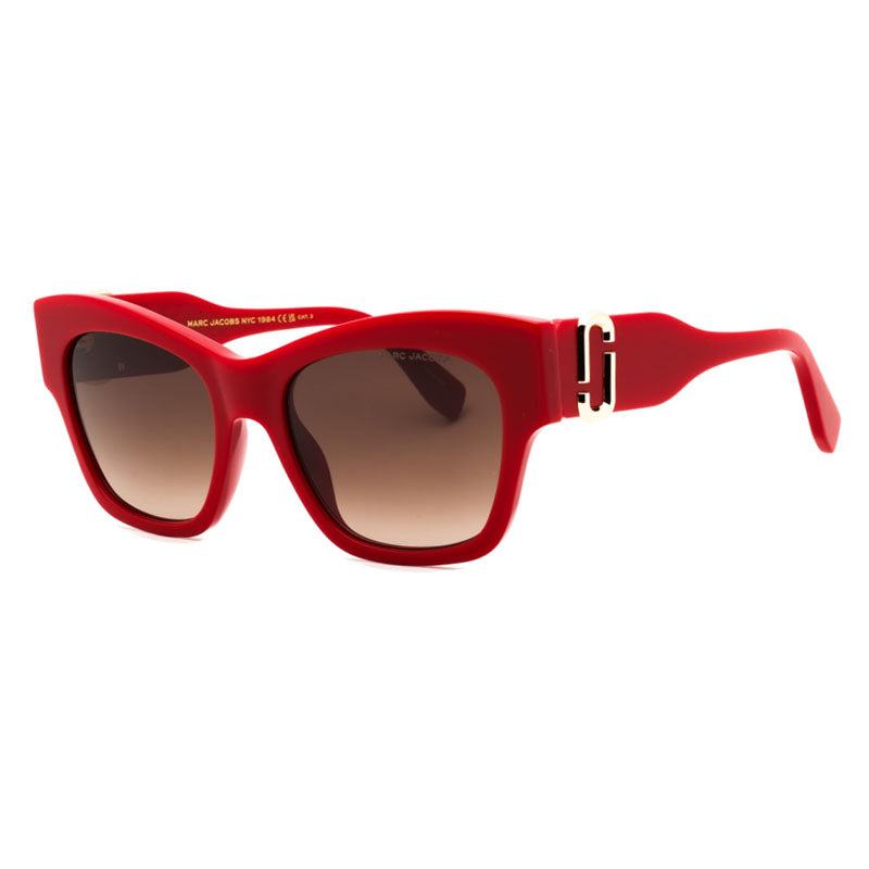 Marc Jacobs Sunglasses Cat Eye Full Rim, Red Frame and Brown Gradient Lens MARC762/S0C9AHA