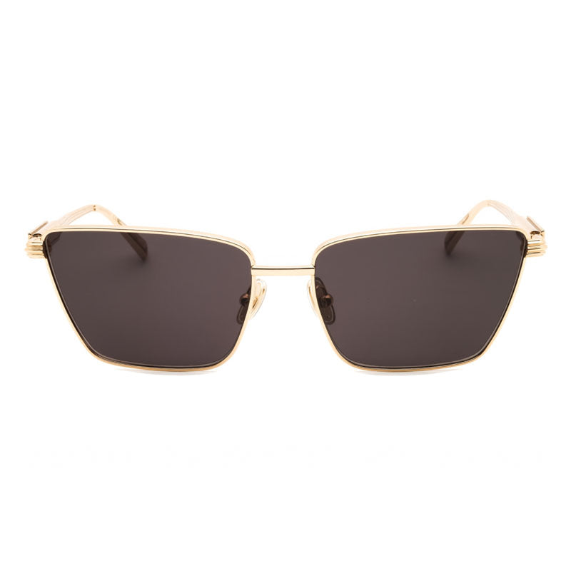Ferragamo Salvatore Ferragamo Sunglasses Cat Eye Full Rim, Gold Frame and Grey Lens SF331S738
