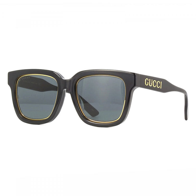 Gucci Sunglasses Square Full Rim, Black Frame and Grey Lens GG1136SA001