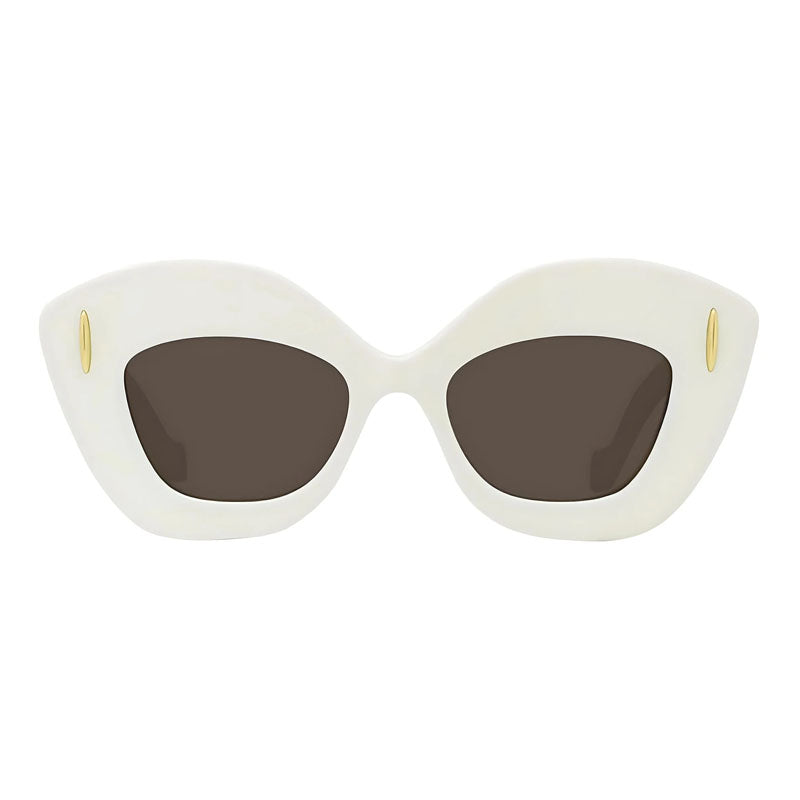 Loewe Sunglasses Cat Eye Full Rim, Ivory Frame and Brown Lens LW40127I25E