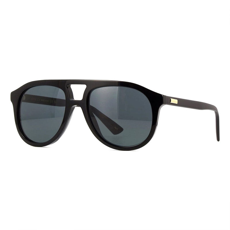 Gucci Sunglasses Aviator Full Rim, Black Frame and Grey Lens GG1320S004