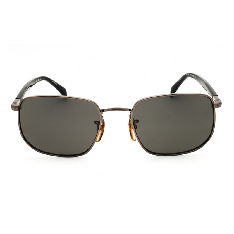 David Beckham Sunglasses Rectangle Full Rim, Dark Ruthenium Frame and Grey Polarized Lens DB1143/S0KJ1M9