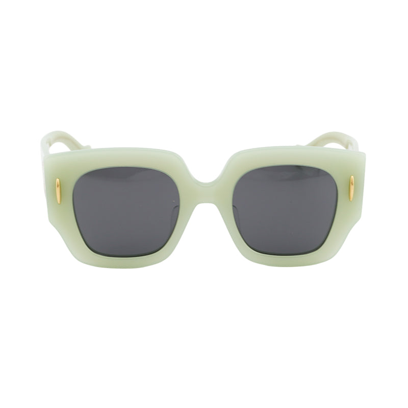 Loewe Sunglasses Square Full Rim, Pastel Green Frame and Grey Lens LW40129U95A