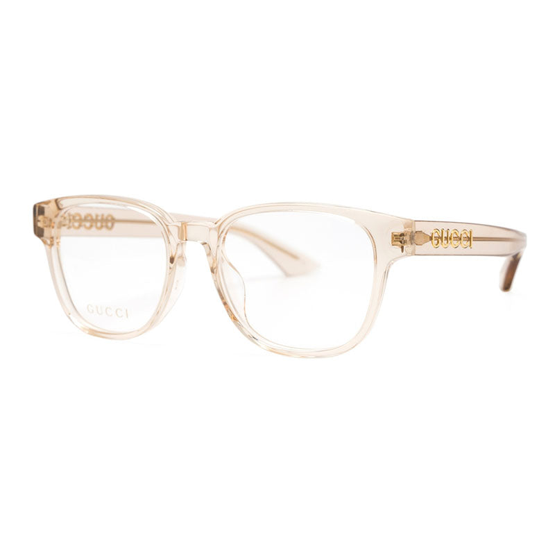 Gucci Eyeglasses Square Full Rim, Transparent Pale Pink Frame and Clear Demo Lenses Lens GG1746OA002