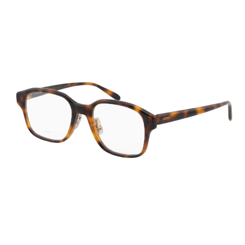 Loewe Eyeglasses Square Full Rim, Dark Havana Frame and Clear Demo Lenses Lens LW50084F052
