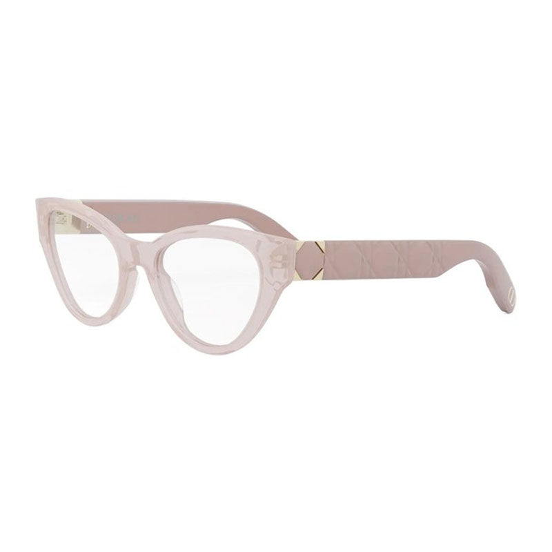 Dior Eyeglasses Cat Eye Full Rim, Shiny Pink Frame and Clear Demo Lens Lens LADY95.22OB1I4000
