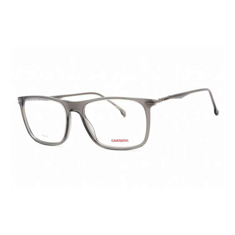 Carrera Eyeglasses Rectangle Full Rim, Grey Frame and Clear Demo Lenses Lens CARRERA2890KB700