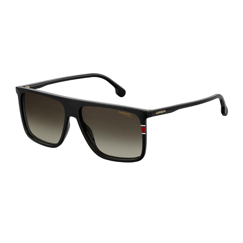 Carrera Sunglasses Square Full Rim, Black Frame and Dark Brown Lens CARRERA172/N/S0807HA