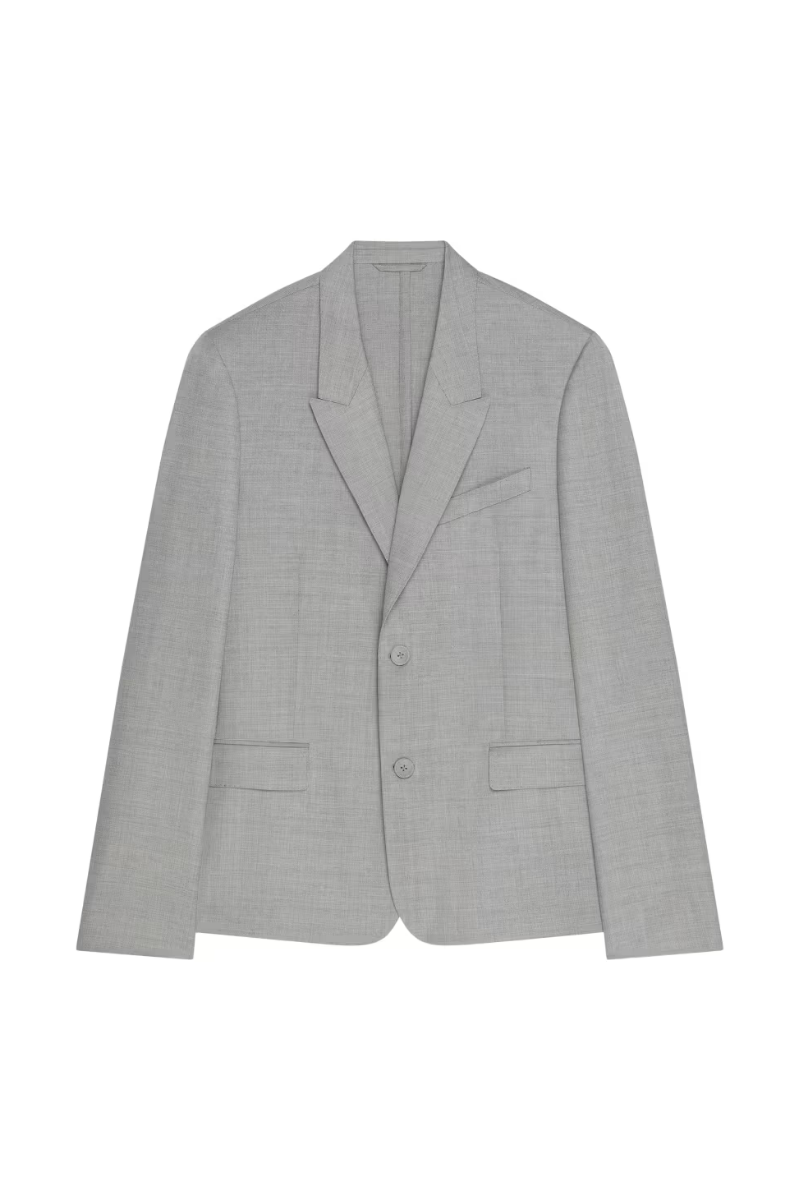 Givenchy Regular Fit Peak Lapel Jacket_Grey/white