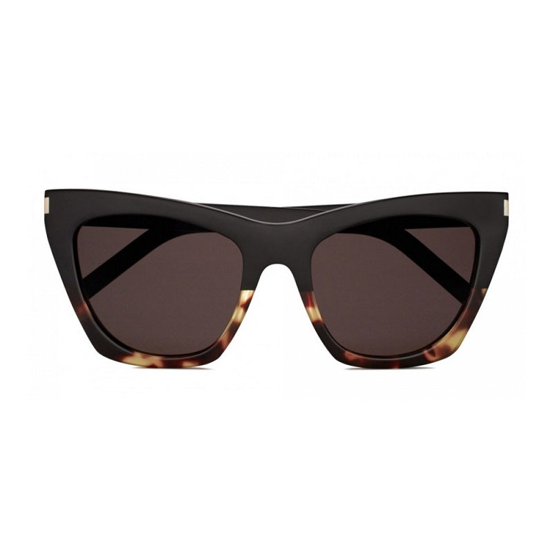 Saint Laurent Sunglasses Cat Eye Full Rim, Black Havana Frame and Black Lens SL214KATE010