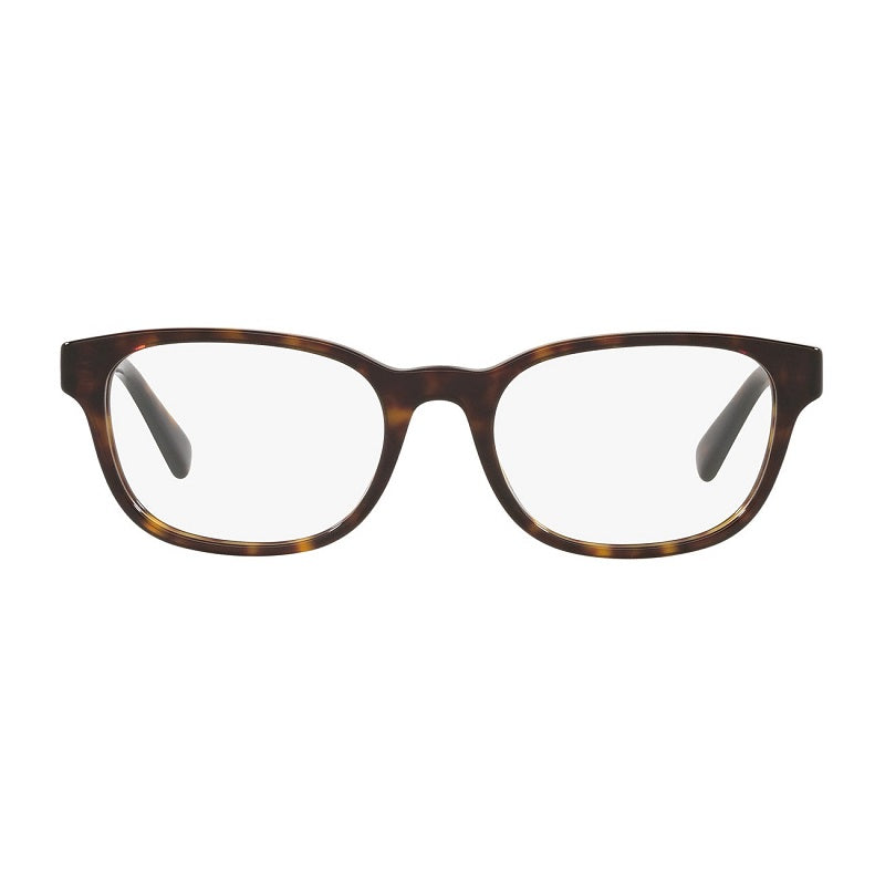 Polo Ralph Lauren Eyeglasses Round Full Rim, Shiny Dark Havana Frame and Clear Demo Lenses Lens PH2244F5003
