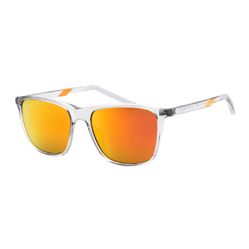 Nike Sunglasses Square Full Rim, Wolf Grey Frame and Orange Mirror Lens NIKESTATEMNIU3335X012