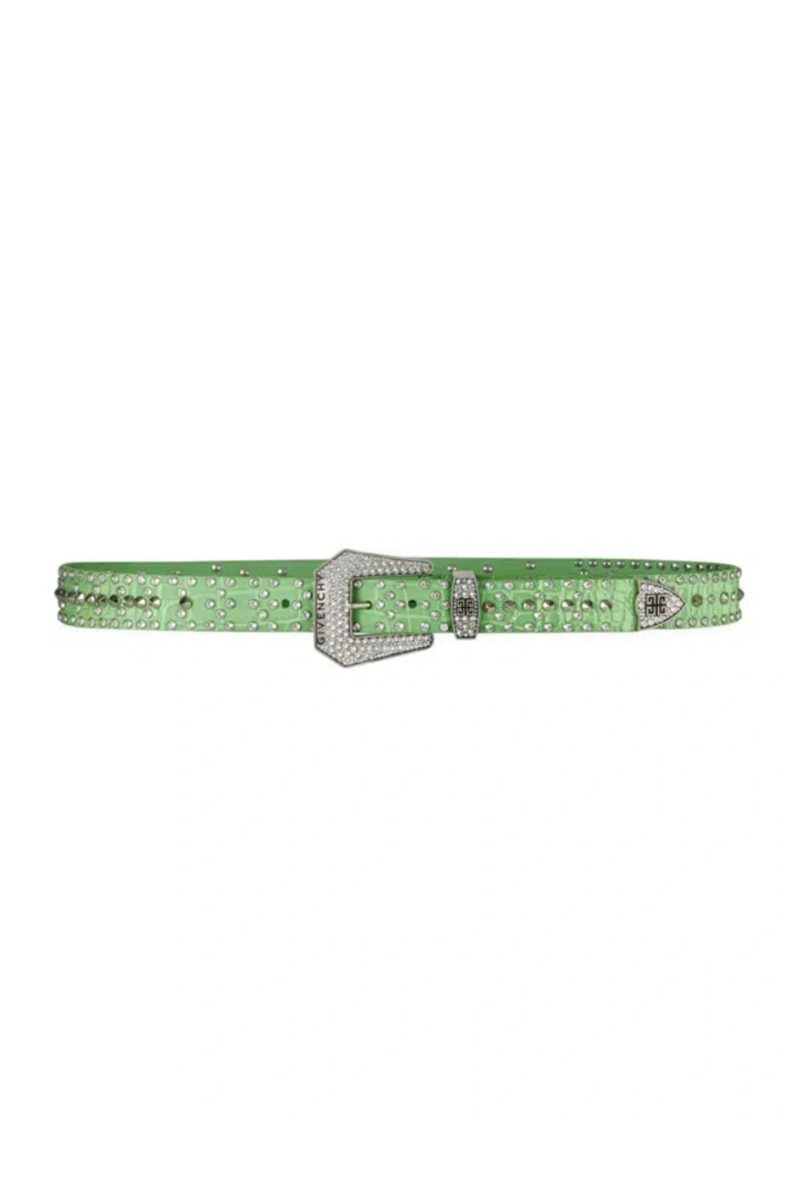 Givenchy Cowboy Belt 30Mm With Strass_Mint Green
