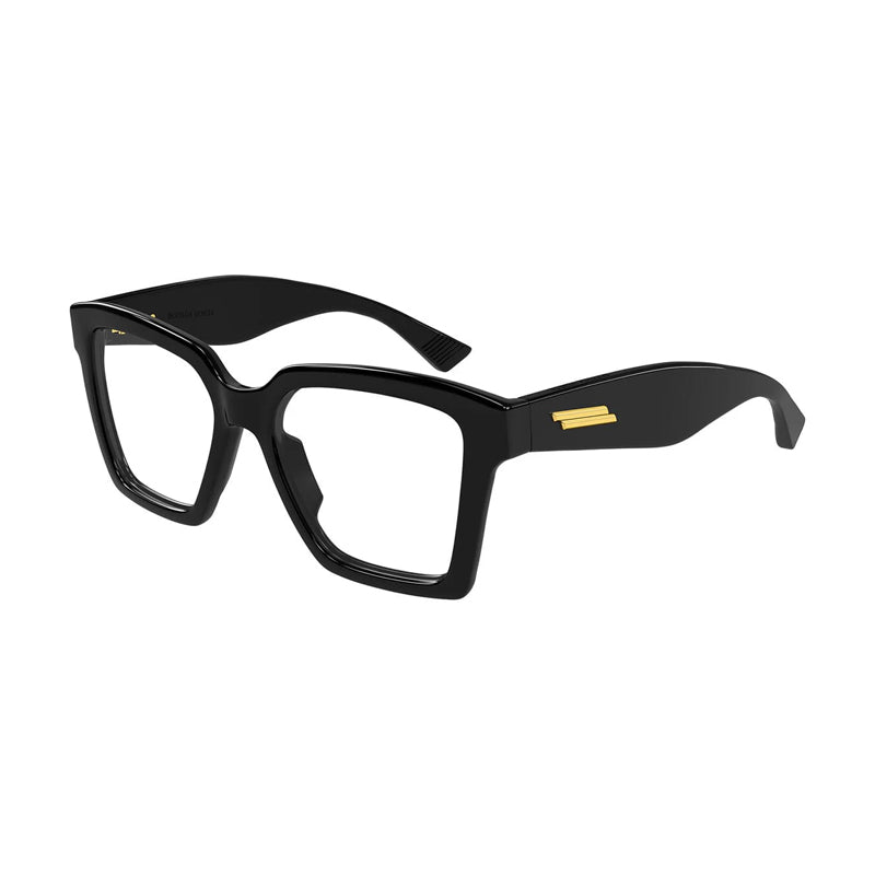 Bottega Veneta Eyeglasses Square Full Rim, Black Frame and Clear Demo Lens Lens BV1458O001