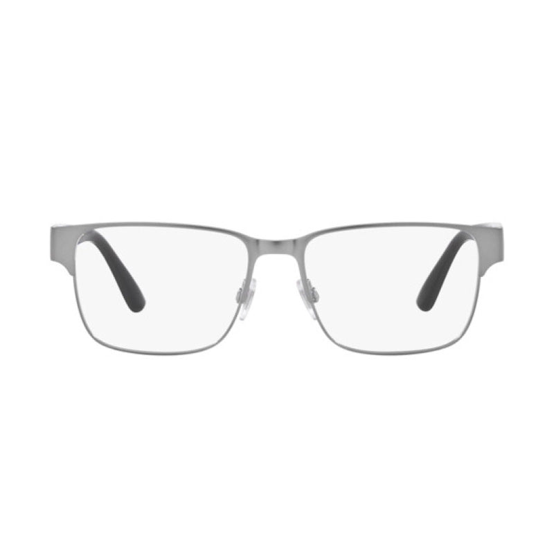 Polo Ralph Lauren Eyeglasses Rectangle Full Rim, Semi Shiny Gunmetal Frame and Clear Demo Lenses Lens PH12199266