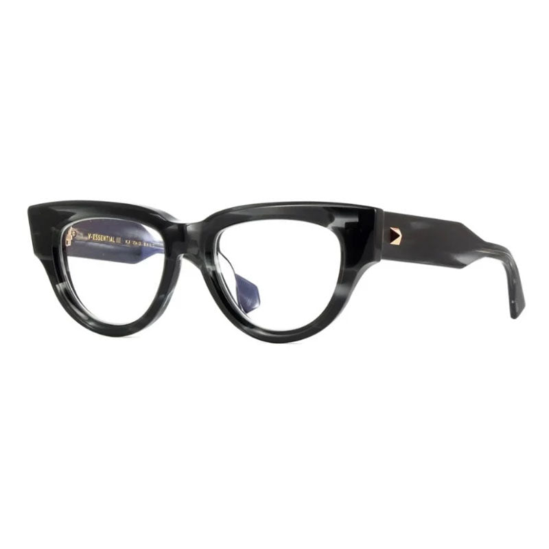 Valentino Eyeglasses Square Full Rim, Black Swirl Frame and Clear Demo Lens Lens VLX-125A