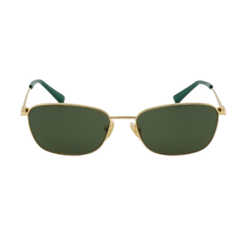 Bottega Veneta Sunglasses Square Full Rim, Gold Frame and Green Lens BV1300S002