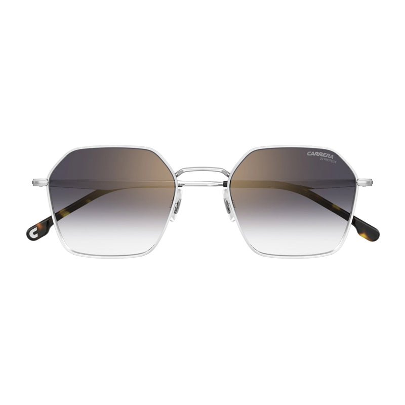 Carrera Sunglasses Geometric Full Rim, Palladium Frame and Grey Gradient Gold Mirror Lens CARRERA334/S0010FQ