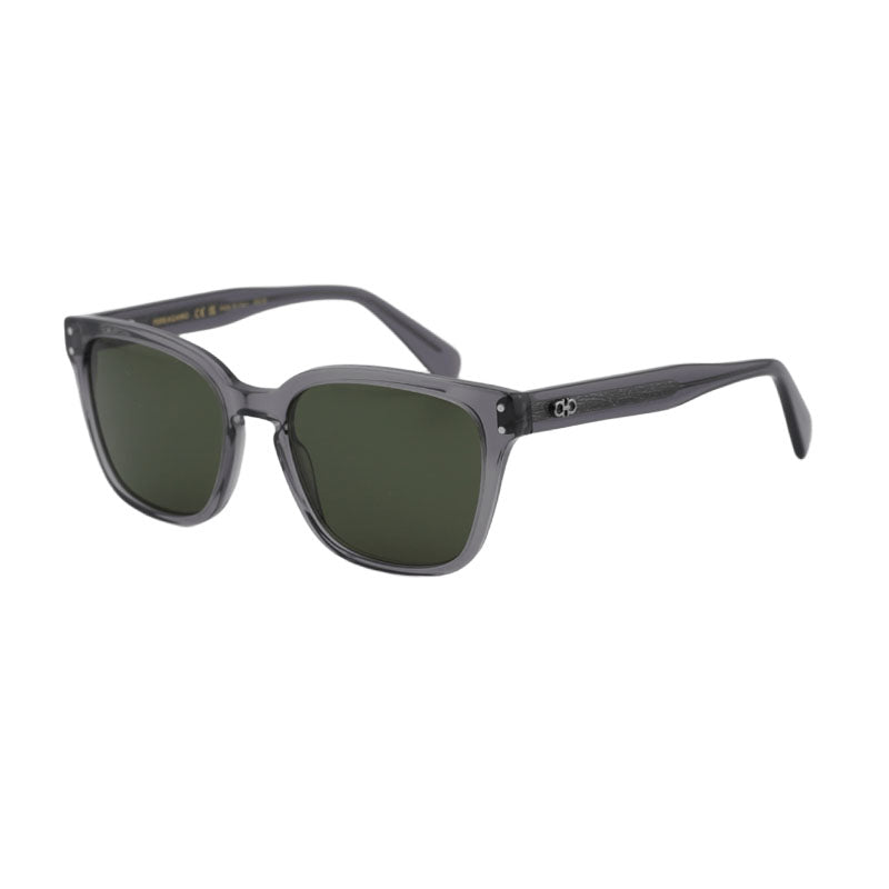Ferragamo Salvatore Ferragamo Sunglasses Square Full Rim, Transparent Grey Frame and Grey Lens SF1040SCP020