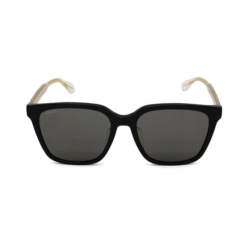 Gucci Sunglasses Square Full Rim, Black Frame and Grey Lens GG1121SA001