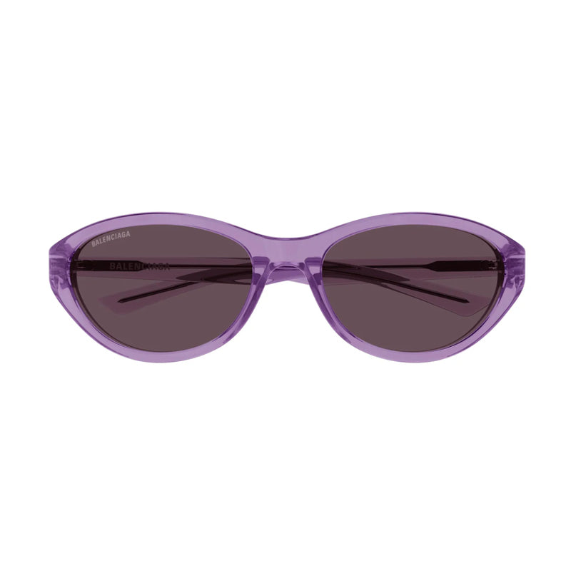 Balenciaga Sunglasses Cat Eye Full Rim, Shiny Violet Frame and Violet Lens BB0404SK004