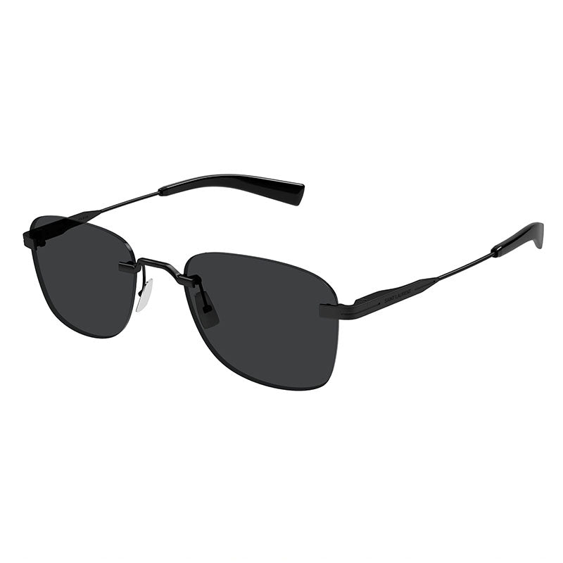 Saint Laurent Sunglasses Square Rimless, Black Frame and Black Lens SL744001