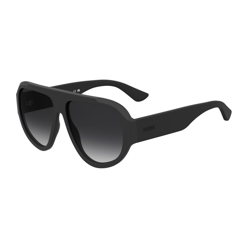 Moschino Sunglasses Aviator Full Rim, Matte Black Frame and Grey Gradient Lens MOS183/S00039O