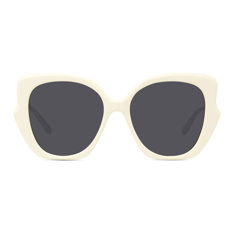 Loewe Sunglasses Cat Eye Full Rim, Ivory Frame and Smoke Lens LW40133I25A