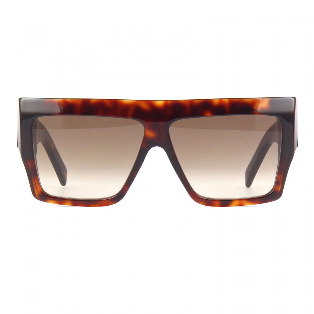 Celine Sunglasses Square Full Rim, Havana Frame and Brown Gradient Lens CL40092I52F