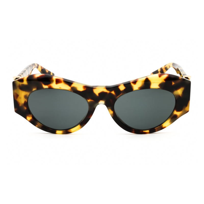 Versace Sunglasses Oval Full Rim, Havana Frame and Dark Grey Lens VE4477U777/87