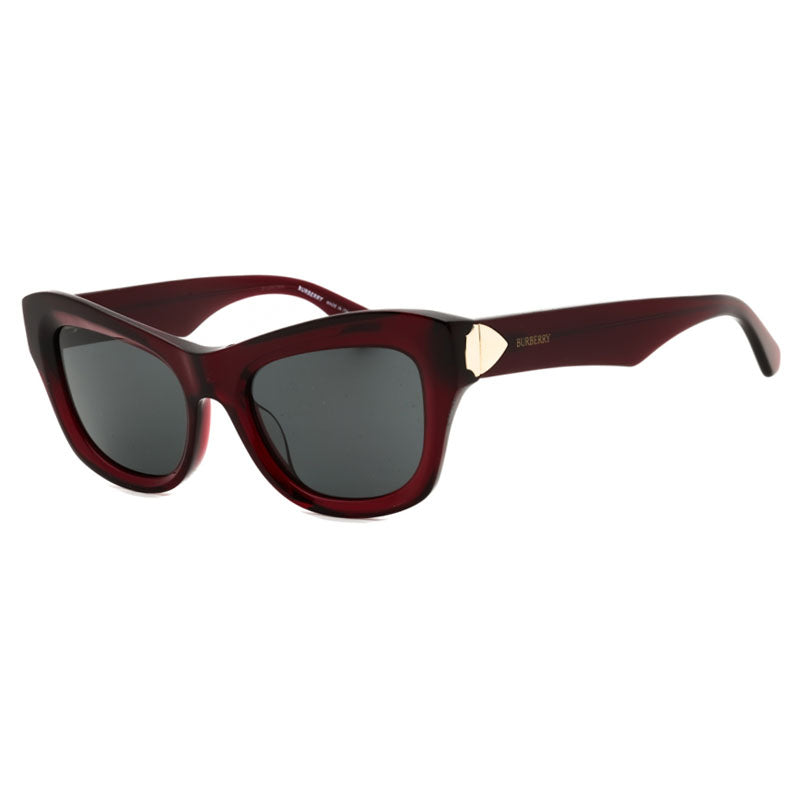 Burberry Sunglasses Cat Eye Full Rim, Bordeaux Frame and Dark Grey Lens BE4442U412887