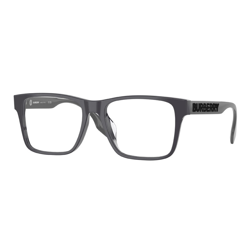 Burberry Eyeglasses Rectangle Full Rim, Grey Frame and Clear Demo Lenses Lens BE2393D4185