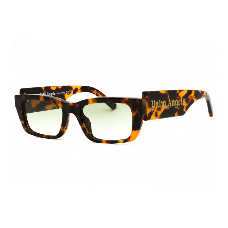 Palm Angels Sunglasses Rectangle Full Rim, Havana Frame and Green Gradient Lens PERI002PALM6054