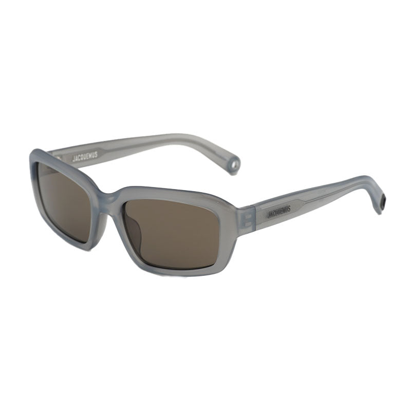 Jacquemus Sunglasses Square Full Rim, Grey Frame and Grey Lens JAC/64C4