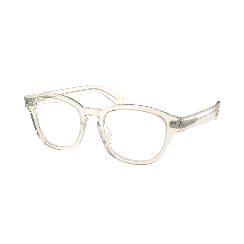 Polo Ralph Lauren Eyeglasses Square Full Rim, Shiny Transparent Pinot Grey Frame and Clear Demo Lenses Lens PH2261U5034