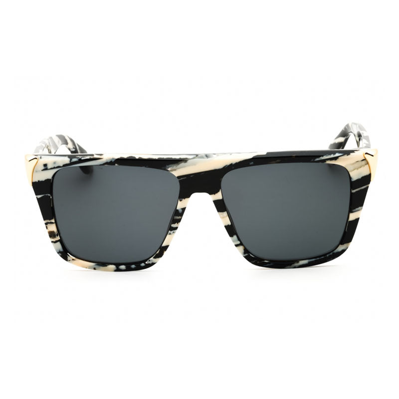 Roberto Cavalli Sunglasses Square Full Rim, Shiny Leopard Pattern Frame and Grey Gradient Lens SRC094M0AHH