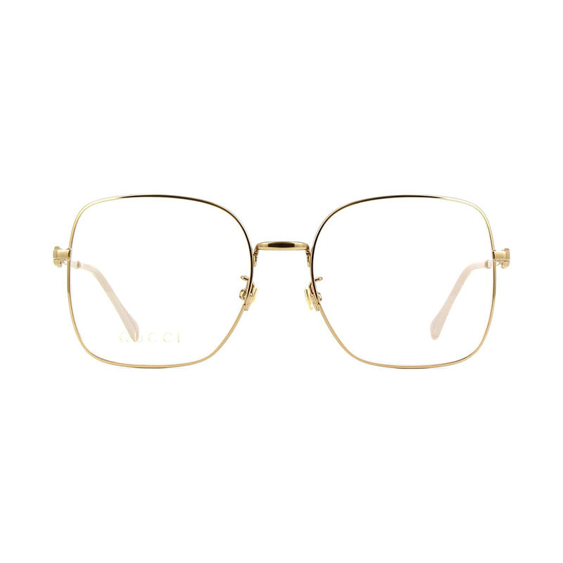 Gucci Eyeglasses Square Full Rim, Gold Frame and Clear Demo Lenses Lens GG0883OA001