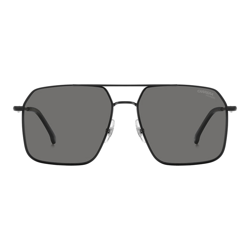 Carrera Sunglasses Square Full Rim, Matte Black Frame and Grey Polarized Lens CARRERA333/S0003M9