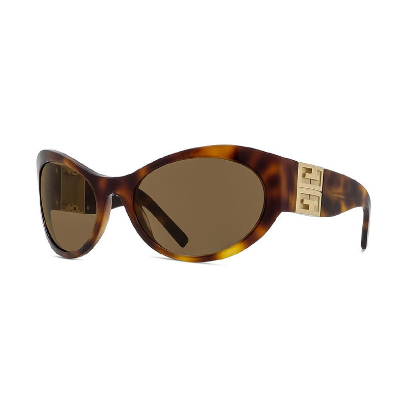 Givenchy Sunglasses Oval Full Rim, Havana Frame and Brown Lens GV40073I53E