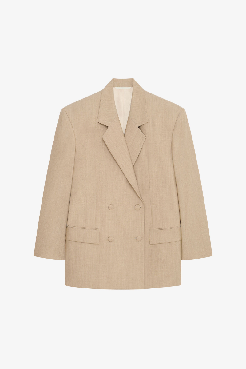 Givenchy Notched Lapel Jacket_Beige