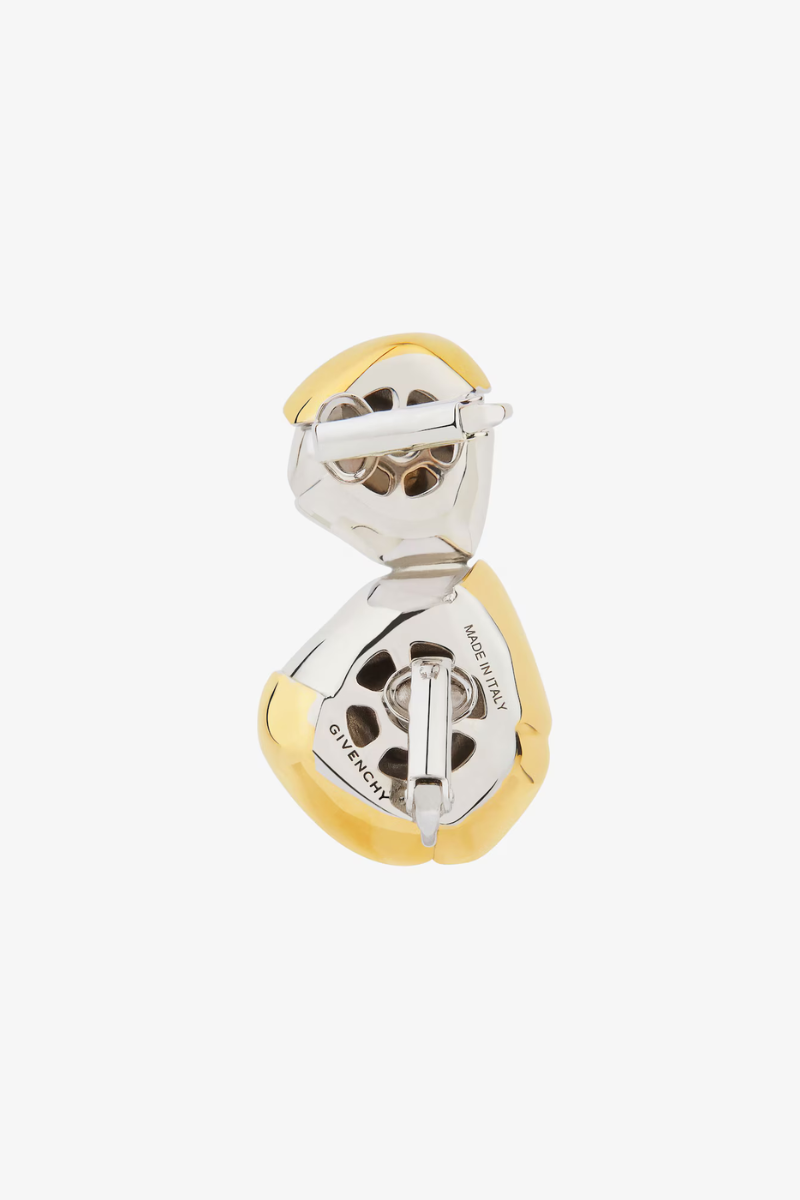 Givenchy Single Flower Clip Earring Golden Silvery Earring_Golden/silvery