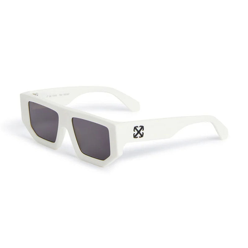 Off-White Sunglasses Geometric Full Rim, White Frame and Dark Grey Lens OERI13FVANCOUVER0107