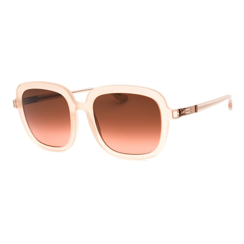 Ic! Berlin Sunglasses Square Full Rim, Ice Tea Matte Frame and Rose Brown Lens RITAA0680844