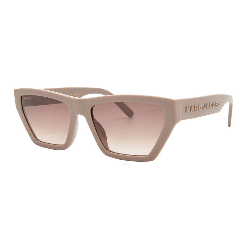 Marc Jacobs Sunglasses Cat Eye Full Rim, Beige Frame and Brown Gradient Lens MARC657/S010AHA